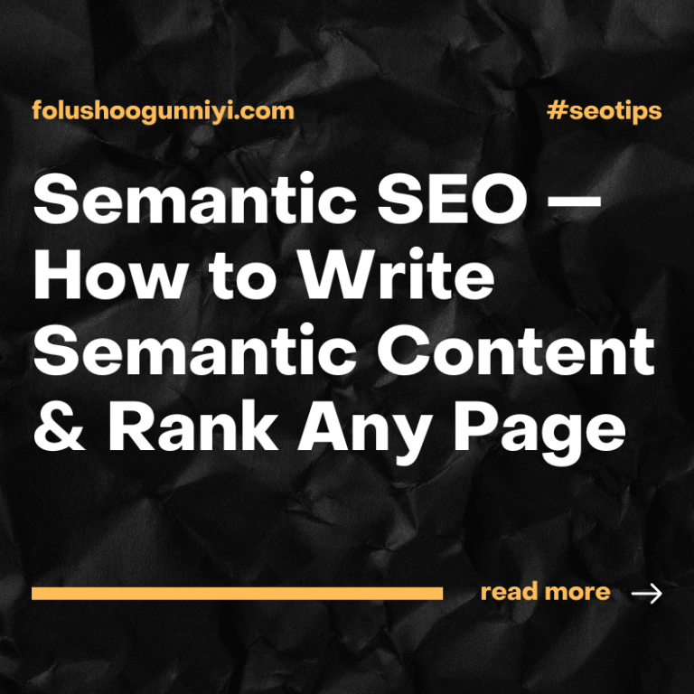 Semantic SEO